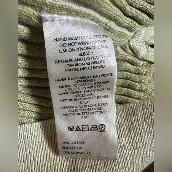 Free People we the free Between The Lines Rib Jumper Sweater Sz XS light green - Picture 3 of 8